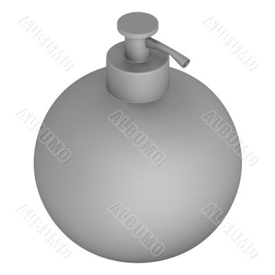 Round frosted glass bottle soap