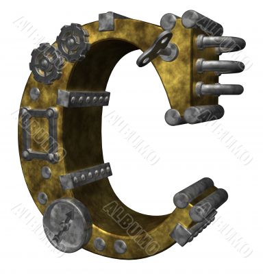 steampunk letter c