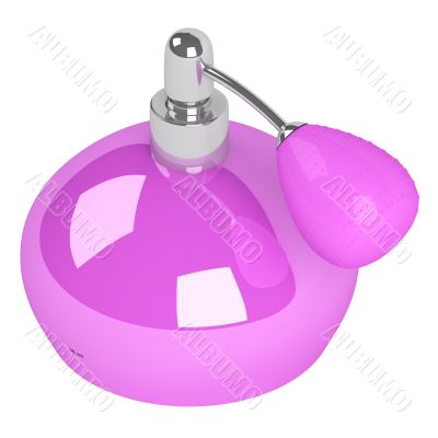 Pink parfume bottle