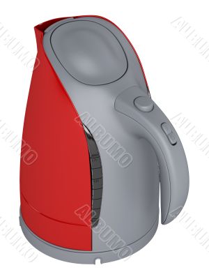 Red electric teapot