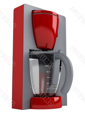 Red modern cofee machine