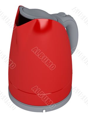 Red electric teapot