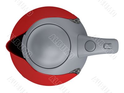 Red electric teapot