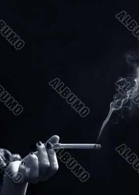 Hand with a cigarette