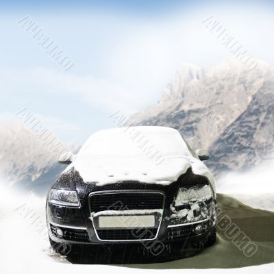 car on the mountain road