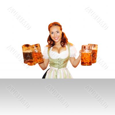 happy bavarian girl
