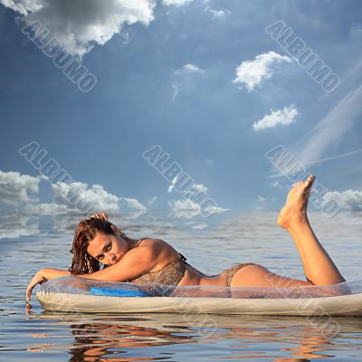 beautiful lake and blue sky