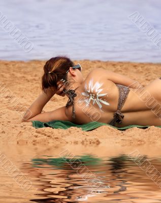 on the beach