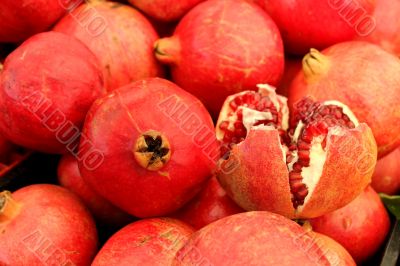 Pomegranates at the Market