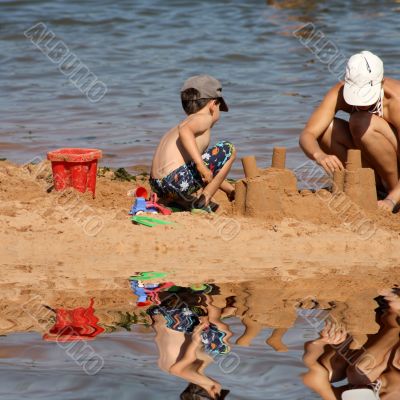 sandcastle building