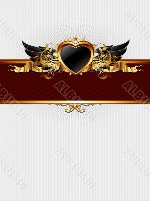 ornate frame with heart form
