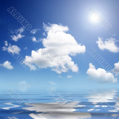blue sky and ocean