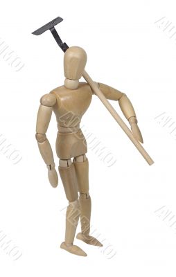 Carrying a Gardening Hoe