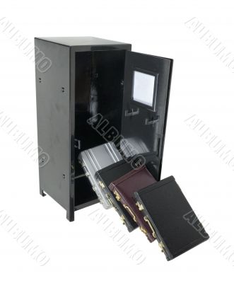 Briefcases Pouring from Locker