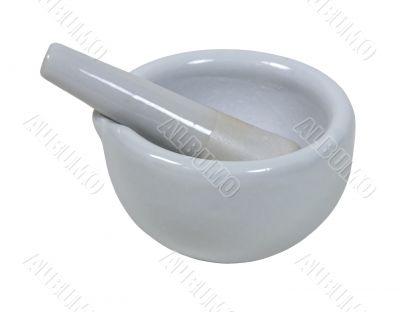 Ceramic Mortar and pedestal