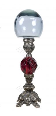 Candle Stick with Crystal Globe