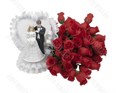 Bride and Groom and Roses