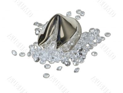 Diamonds Spilling out of Fortune Cookie