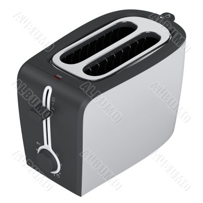 Black and white toaster