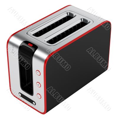 Toaster with red contour