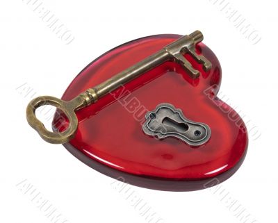 Keyhole and Lock on a Red Heart