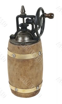 Wooden Barrel with Grinder