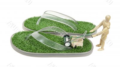 Mowing Grass Sandals