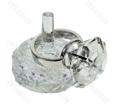 Ring Holder and Oversize Diamond Engagement Ring