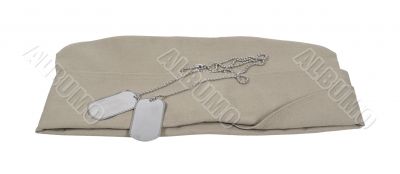 Military Hat and Dog Tags
