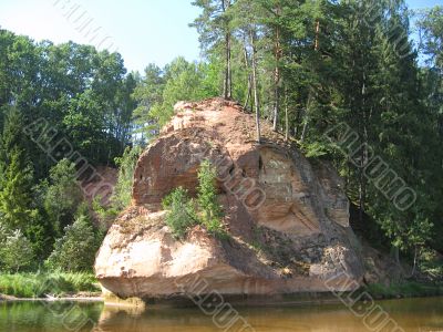 ZvÄrta rock near Amata river
