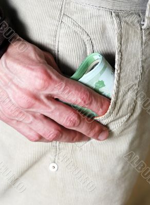 Pocket with money