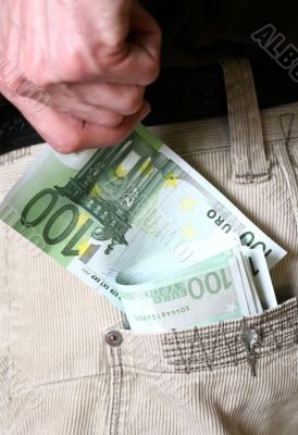 Pocket with money