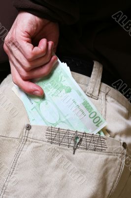 Pocket with money