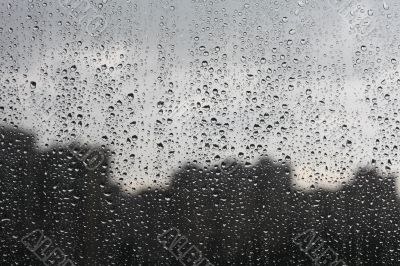 rain on window   
