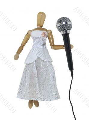 Woman with Audio Microphone