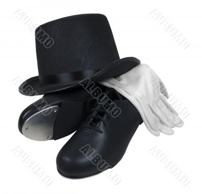Tap Shoes Top Hat and White Gloves