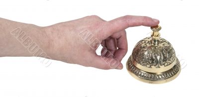 Tapping a Brass Service bell