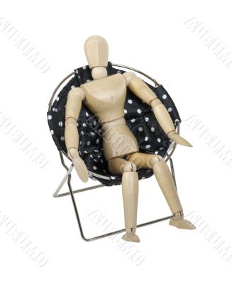 Sitting in a Large Round Lounge Chair