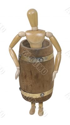 Wearing a Wooden Barrel