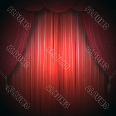 Light on - curtains open 