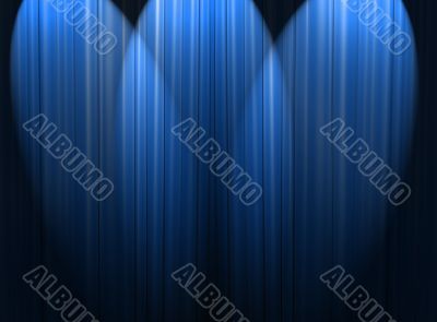 Blue spotlights
