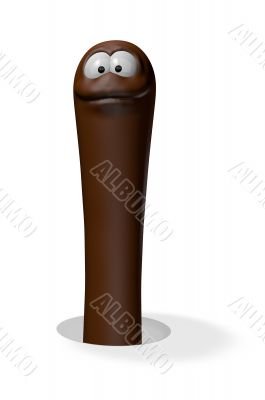 funny earthworm