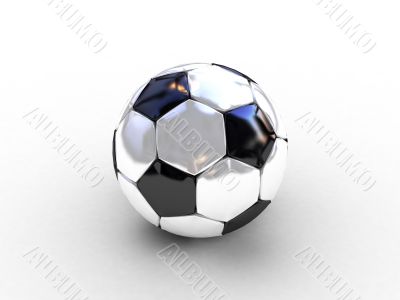 3d black-white soccer ball