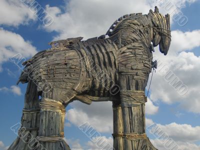 Trojan Horse in Canakkale Square,Turkey.