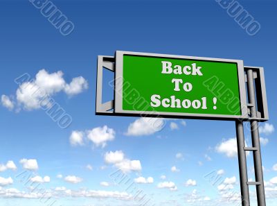isolated signs with back to school text