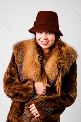 Woman in winter coat