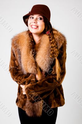 Woman in winter coat