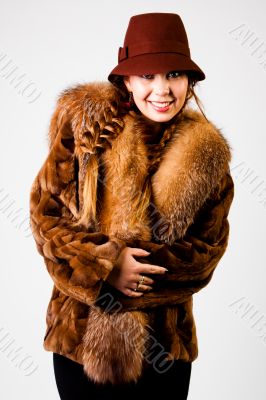 Woman in winter coat