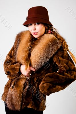 Woman in winter coat