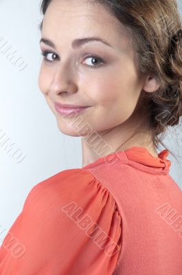 The girl in red dress